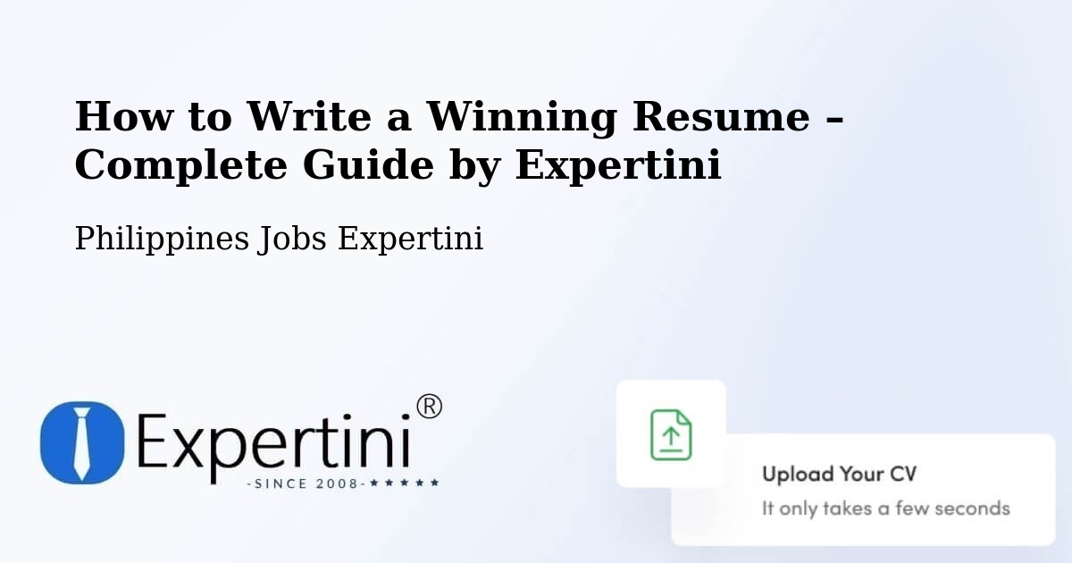Resume Writing Guide for Job Seekers – Tabaco - Tabaco, Philippines Jobs Expertini